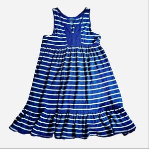 POLO Ralph Lauren Girls sleeveless Cover-up/dress size 8-10 navy & white striped